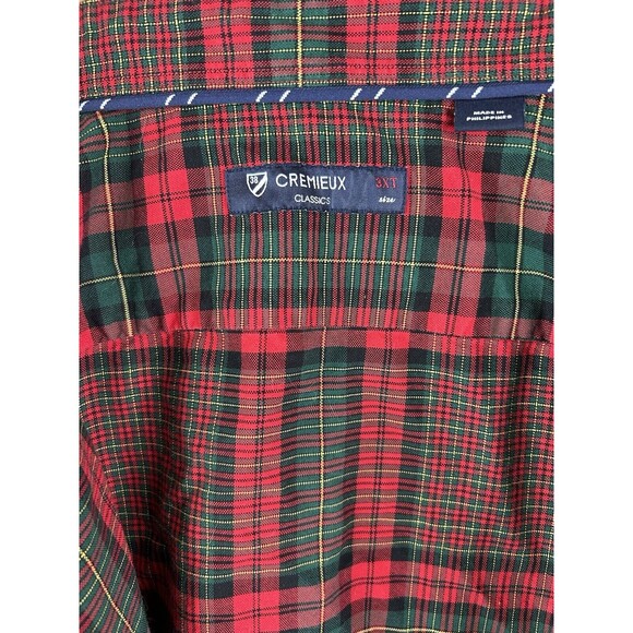 Daniel Cremieux Men's Size 3XT Classics Red Plaid Button Down Long Sleeve Shirt - Picture 7 of 7